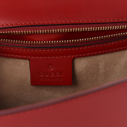 Gucci Calfskin Small Sylvie Shoulder Bag Hibiscus Red 8 of 11