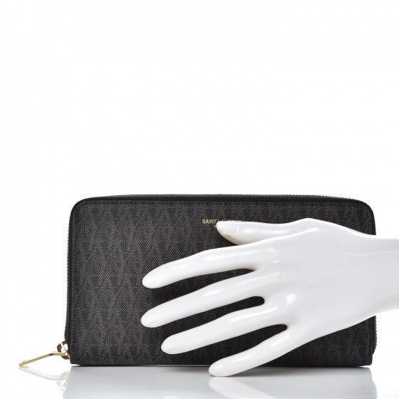 Toile Monogram Classic Zip Around Wallet Black