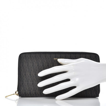 Saint Laurent Toile Monogram Classic Zip Around Wallet Black 2 of 7