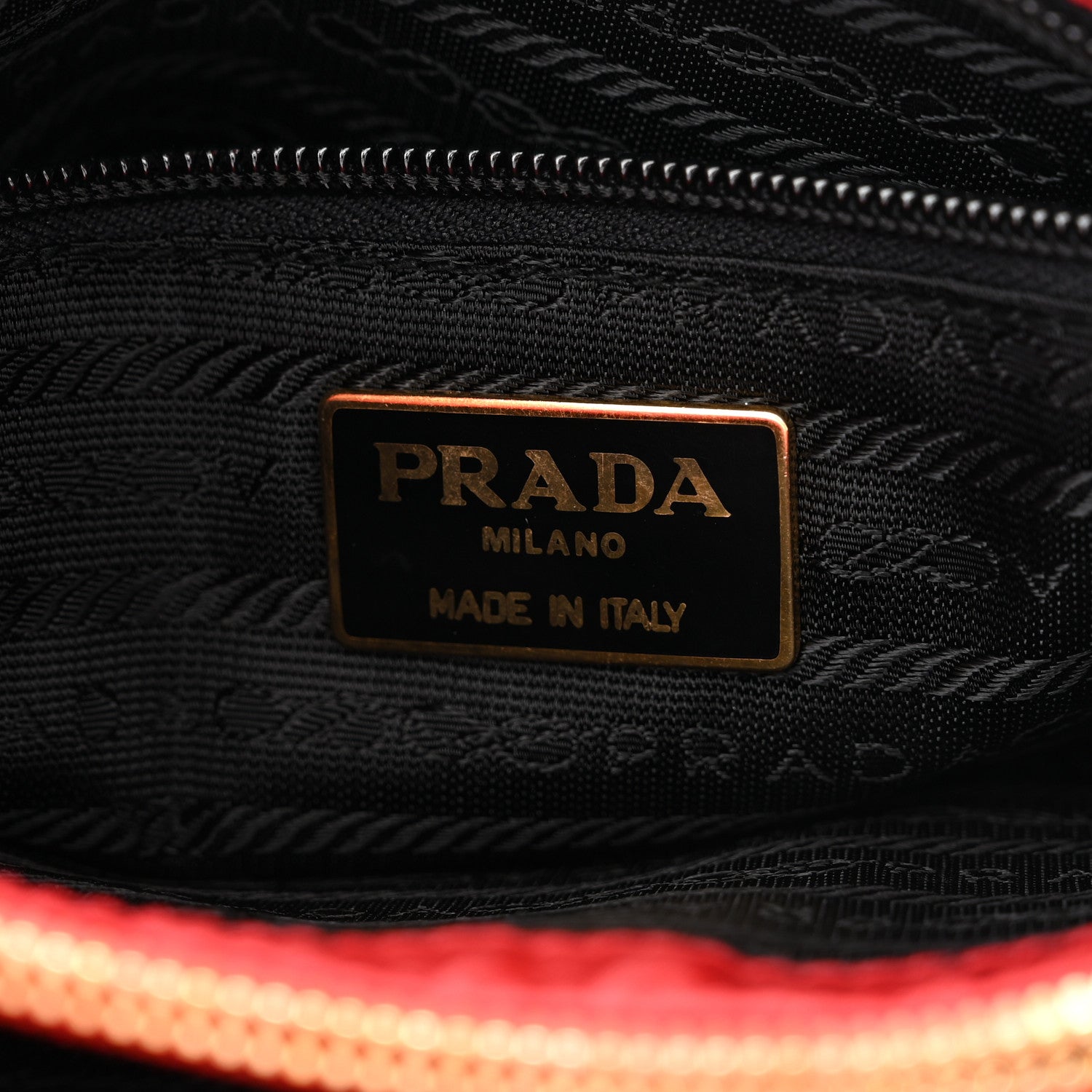 Prada Tessuto Nylon Chain Shoulder Bag Rosso 5 of 7