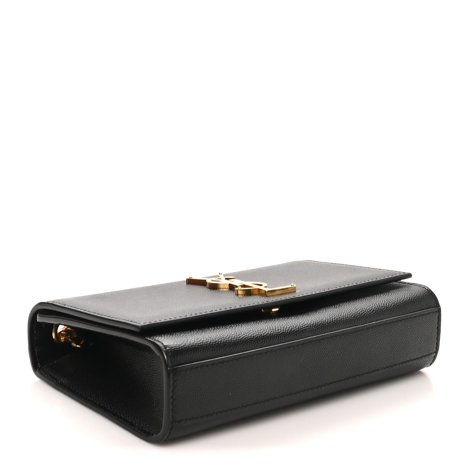 Saint Laurent Grain De Poudre Small Classic Monogram Kate Satchel Black 4 of 10