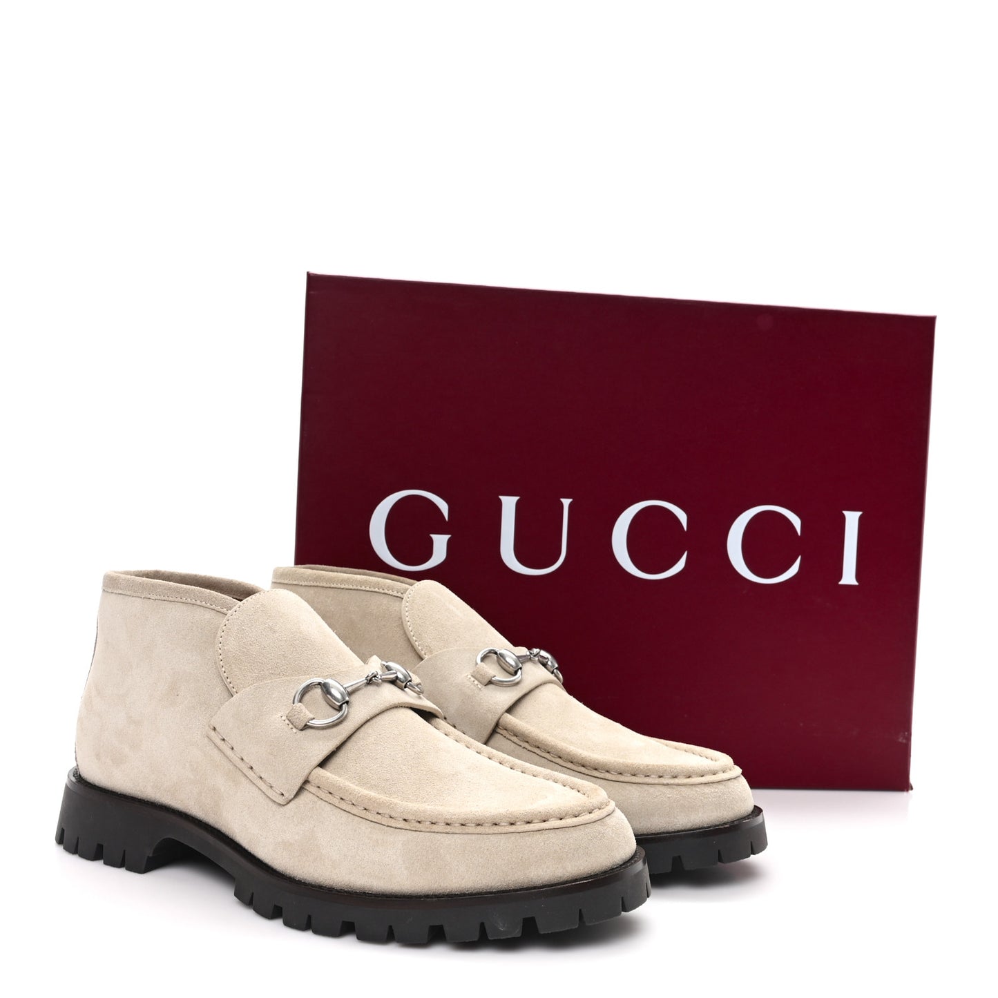 Suede Mens Horsebit Ankle Boots 8.5 Beige