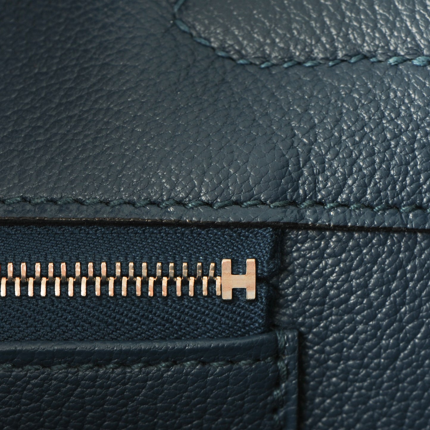 Taurillon Clemence Birkin 35 Bleu Thalassa