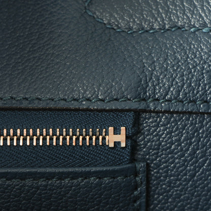 Hermes Taurillon Clemence Birkin 35 Bleu Thalassa 12 of 27
