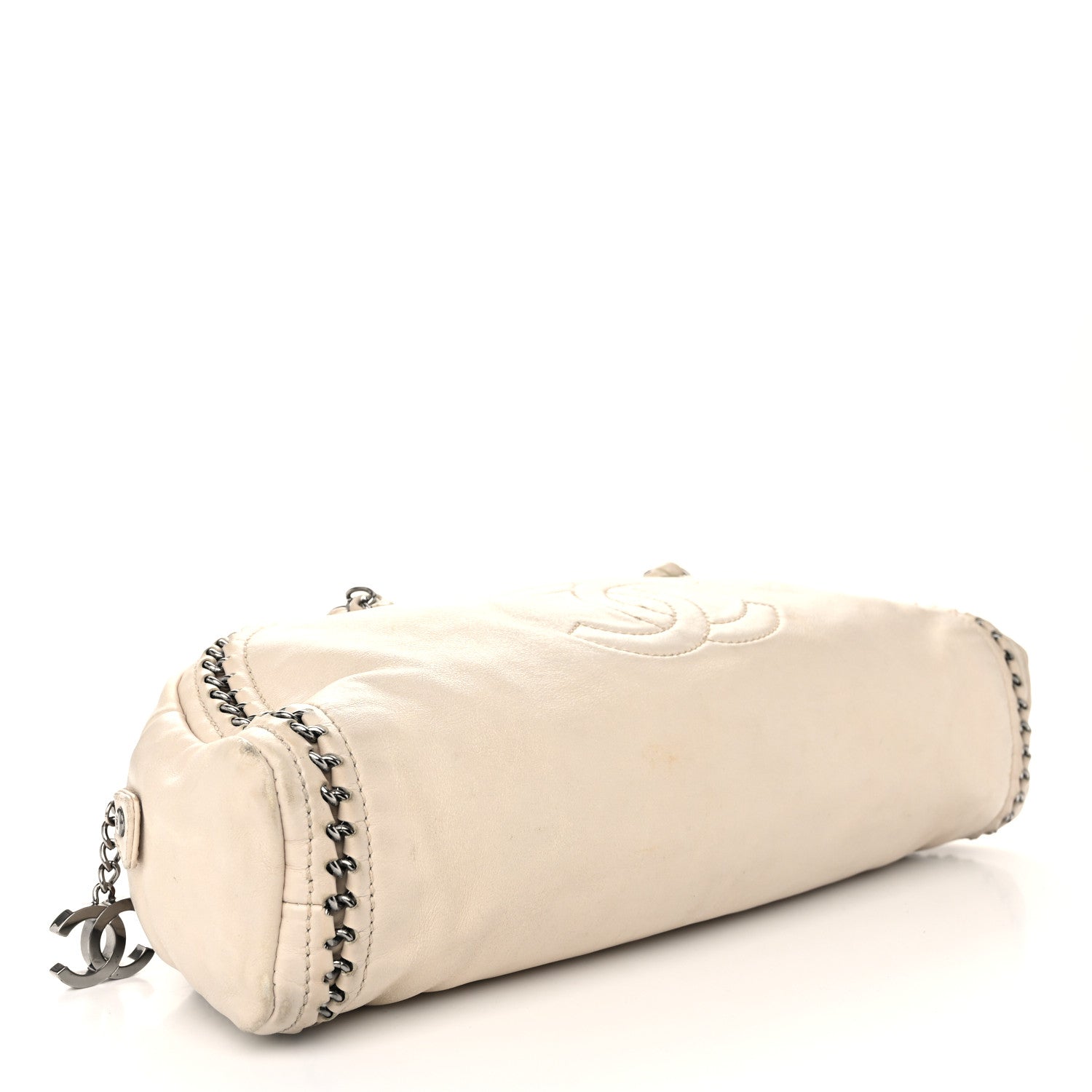 Chanel Goatskin Medium Luxe Ligne Bowler Beige 4 of 14