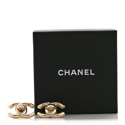 Chanel Metal CC Turnlock Earrings Gold 5 of 5