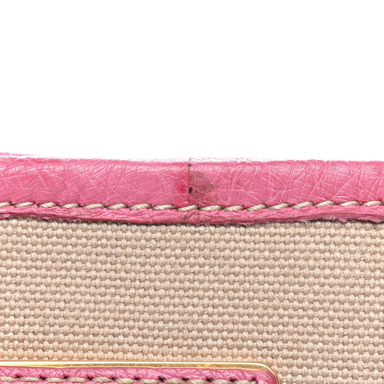 Prada Canapa Ostrich Shopping Tote Corda Geranio 10 of 10