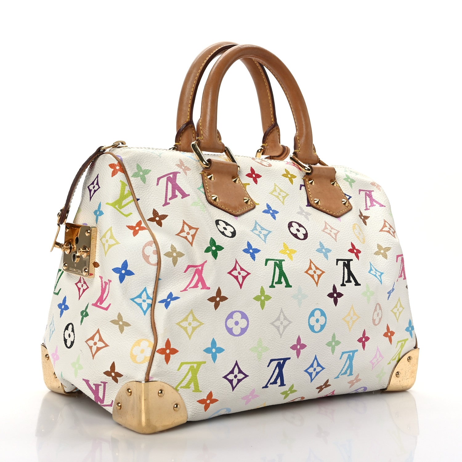 Louis Vuitton Monogram Multicolor Speedy 30 White 3 of 10