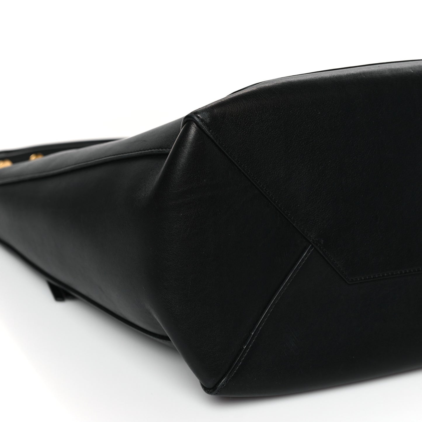 Natural Calfskin Medium Zipped Hobo Black