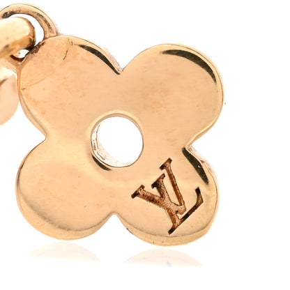 Louis Vuitton Brass Blooming Earrings Gold 4 of 5