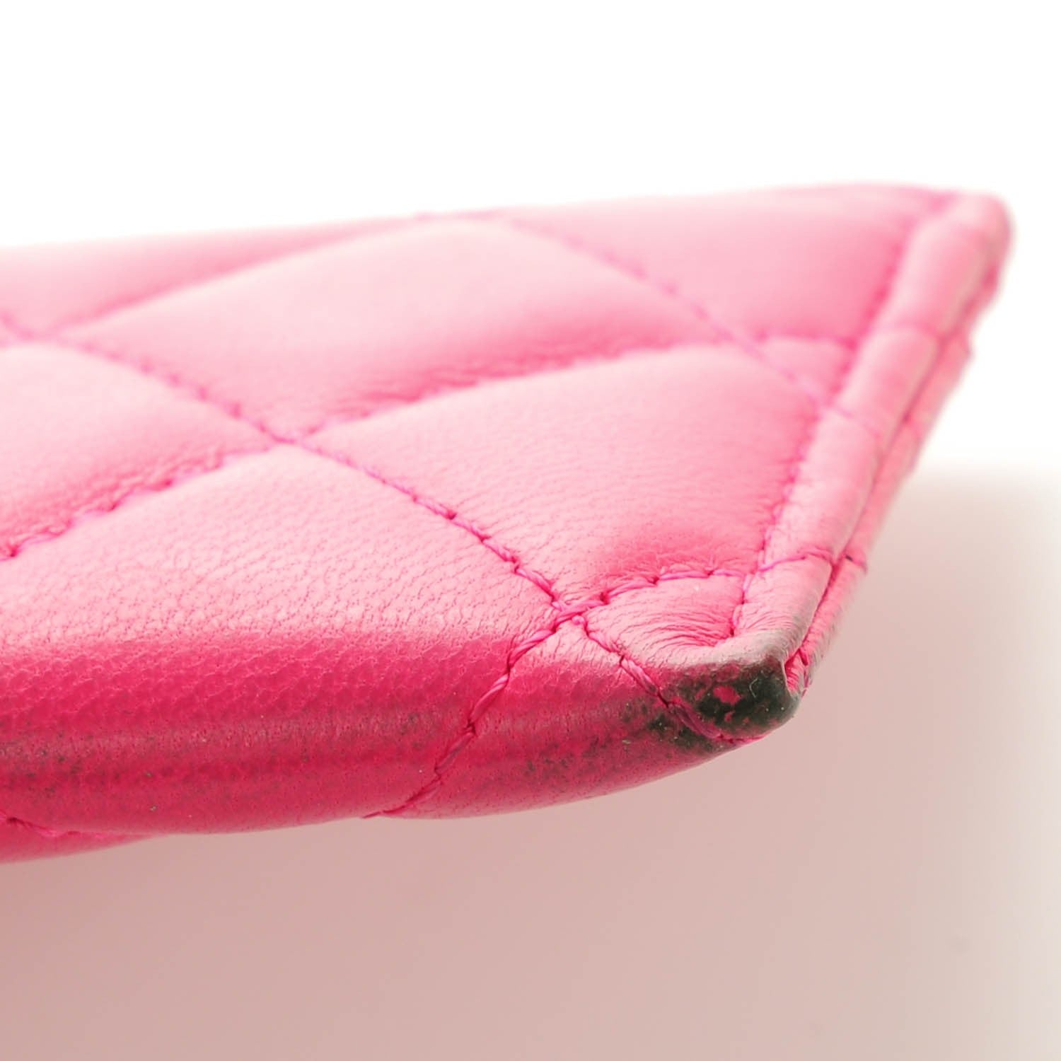 Chanel Lambskin Quilted Card Holder Fuchsia 5 of 9