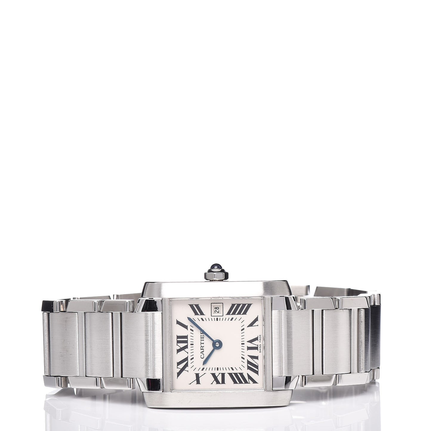 Stainless Steel 25mm Tank Francaise Quartz Watch