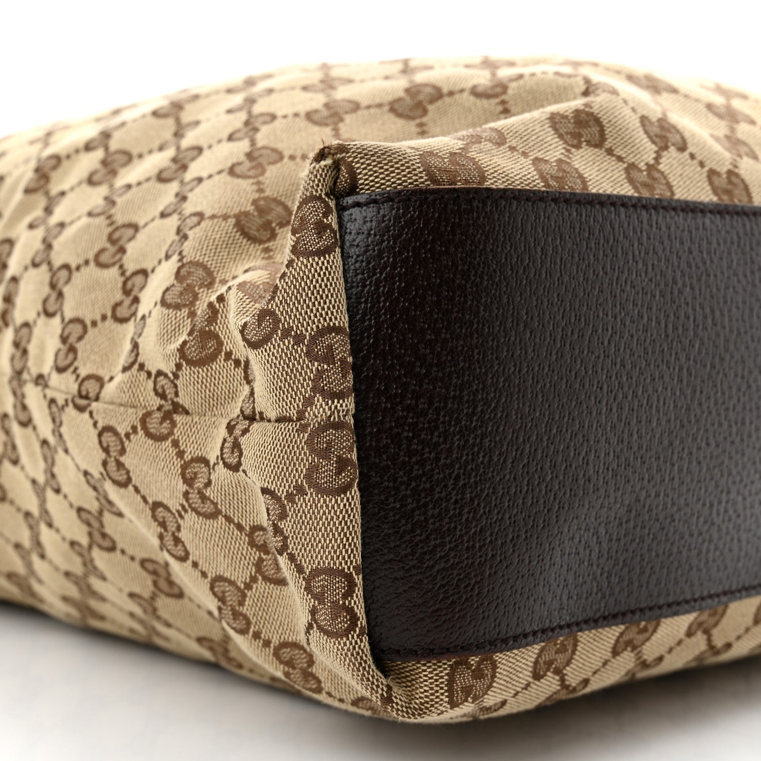 Gucci GG Monogram Large Web Handle Vertical Tote Dark Brown 8 of 9