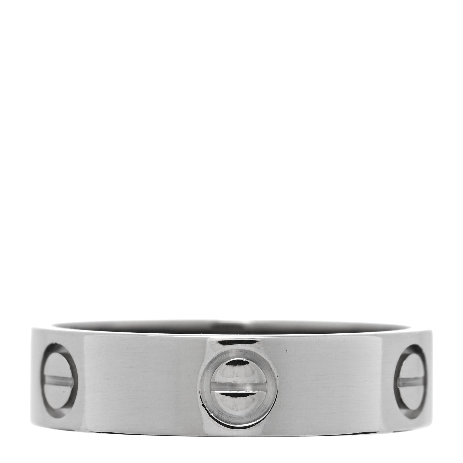 Cartier 18K White Gold 5.5mm LOVE Ring 61 9.5 3 of 5