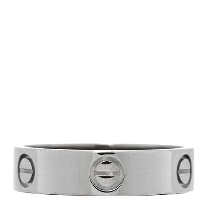Cartier 18K White Gold 5.5mm LOVE Ring 61 9.5 3 of 5