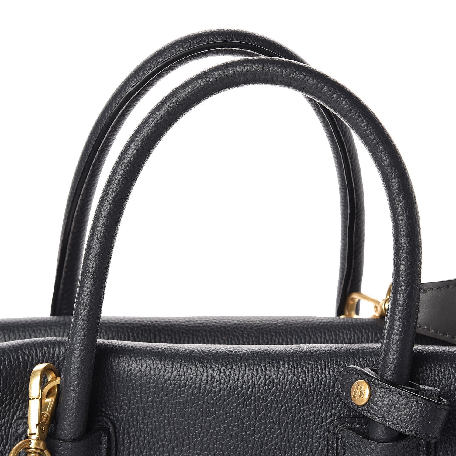 MCM Grained Calfskin Large Milla Tote Phantom Grey 12 of 16