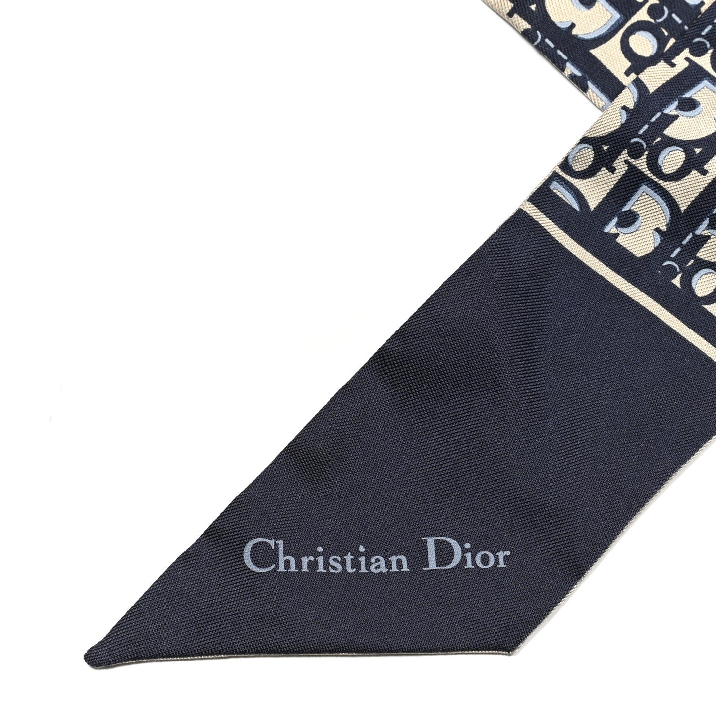 Silk Oblique Mitzah Scarf Blue
