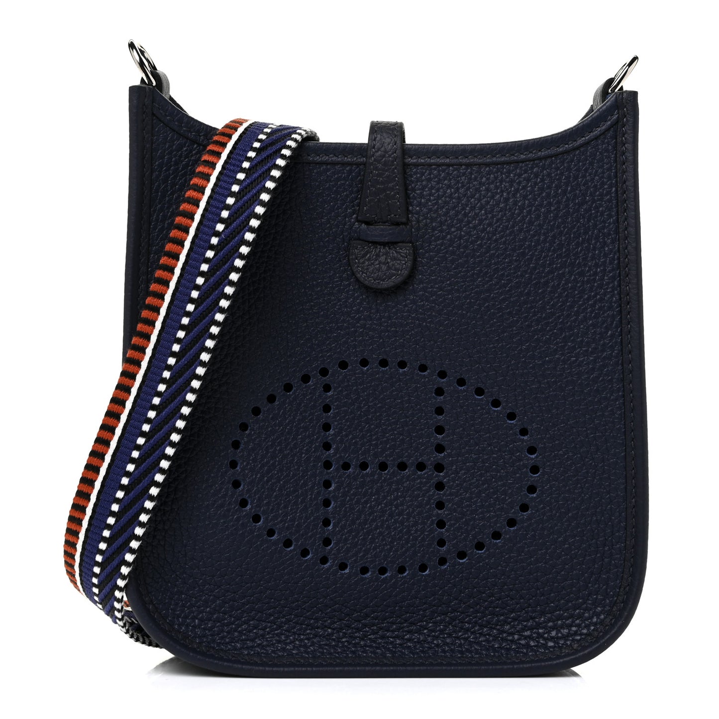 Taurillon Clemence Amazone Sangle Cavale Evelyne TPM Bleu Nuit Bleu Encre Cuivre