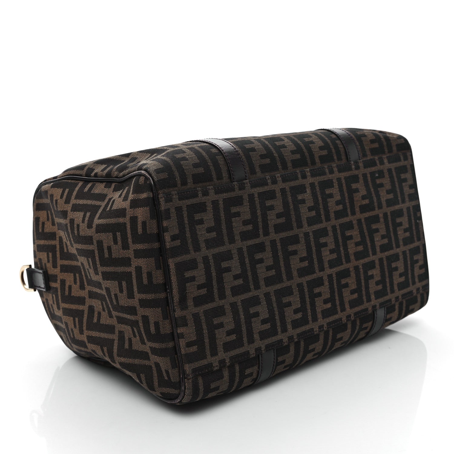 Fendi Zucca Medium Convertible Boston Satchel Tobacco Brown 4 of 9