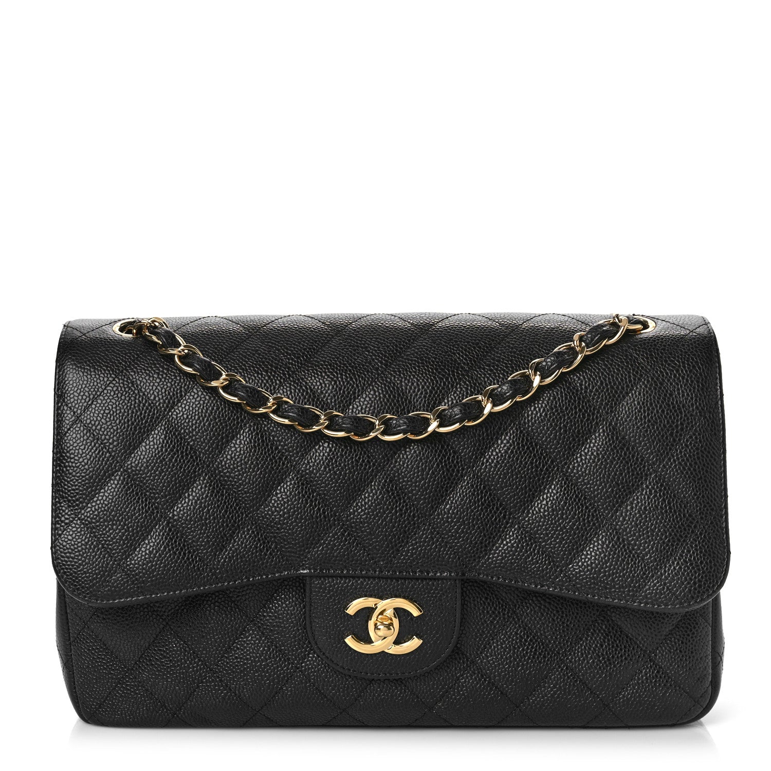 Chanel Caviar Quilted Jumbo Double Flap Black 1 of 12