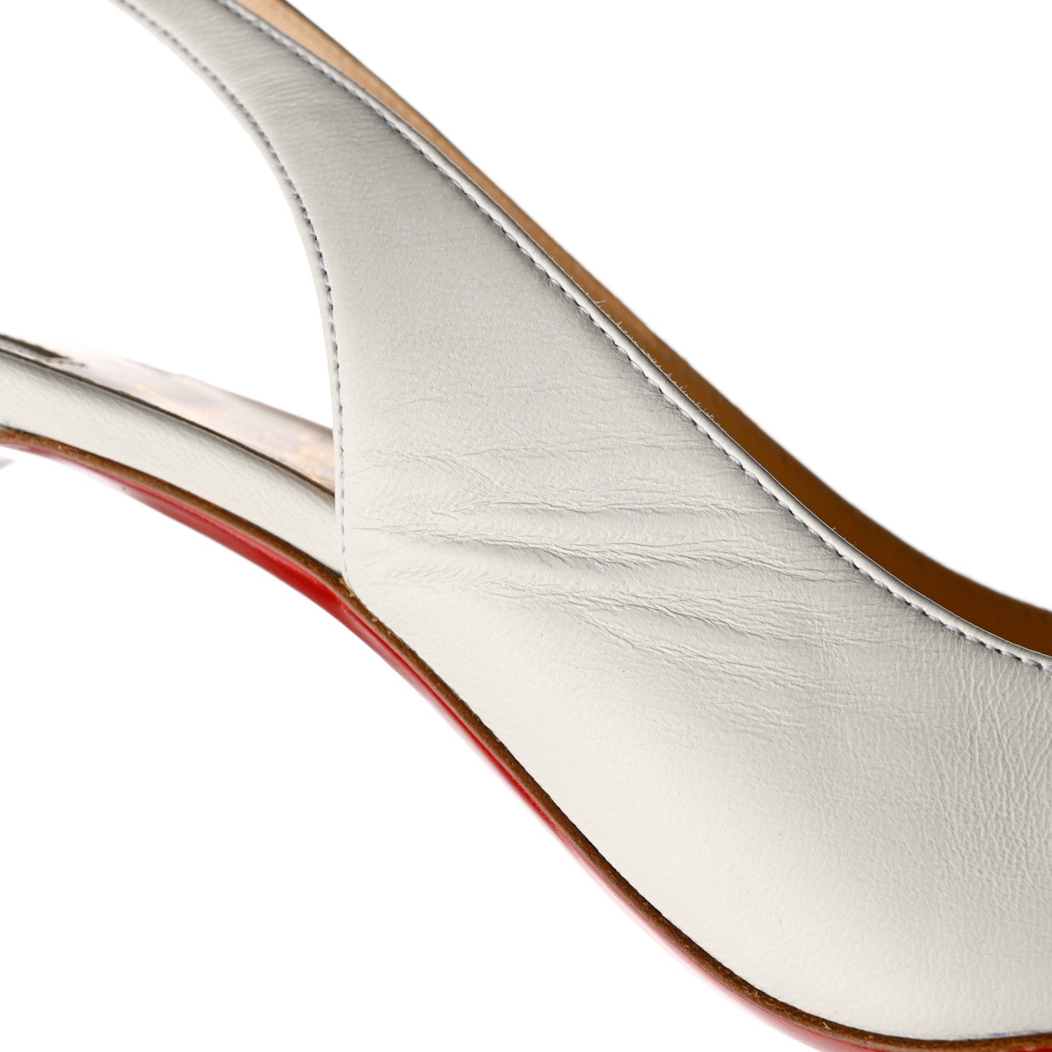 Christian Louboutin Calfskin Kate Slingback 85 Pumps 36.5 White 8 of 12