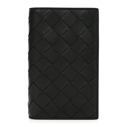 Bottega Veneta Calfskin Intrecciato Passport Case Black Grass 1 of 6