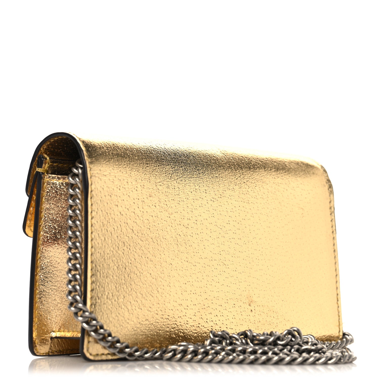 Gucci Metallic Calfskin Super Mini Dionysus Shoulder Bag Gold 3 of 9