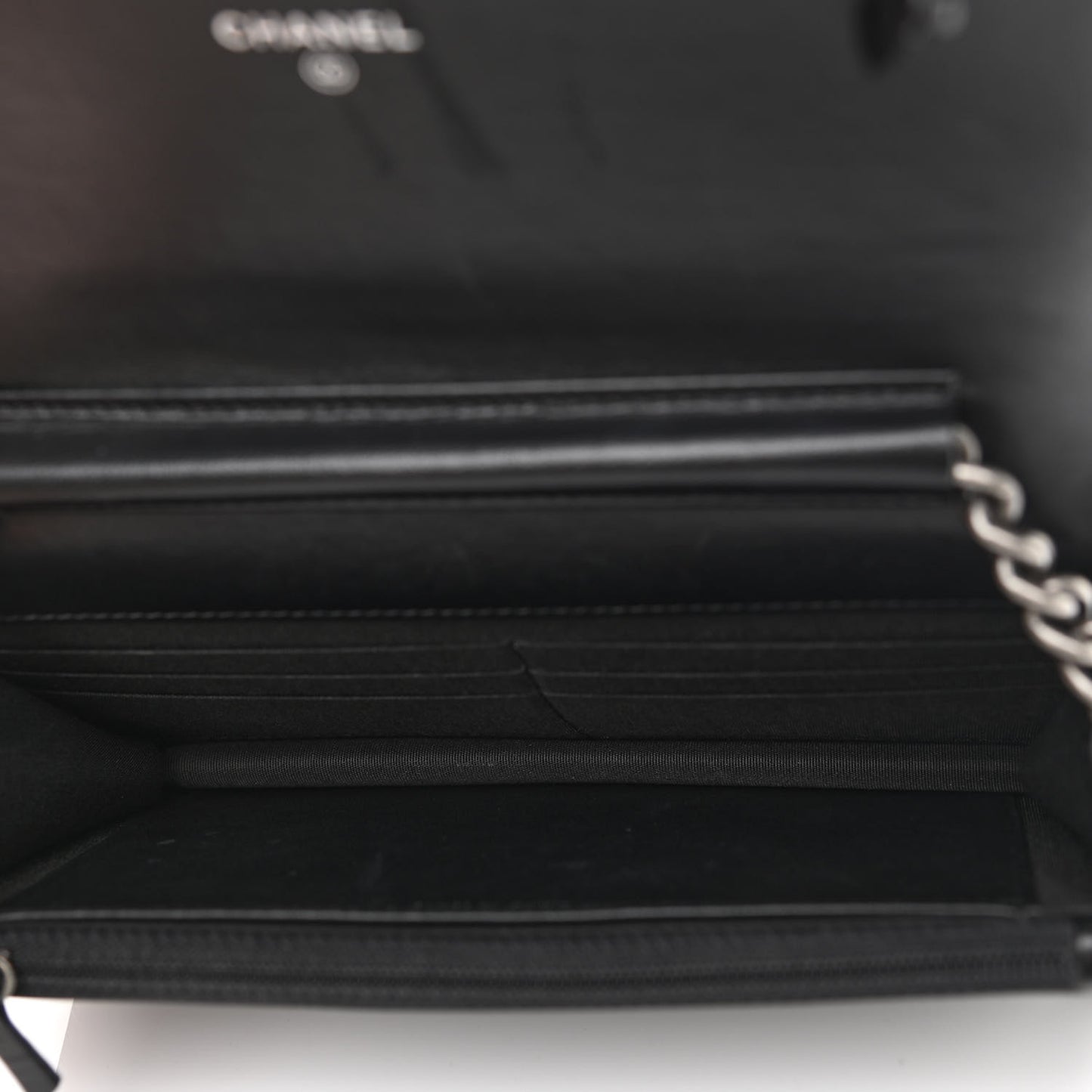 Lambskin Quilted Boy Wallet On Chain WOC Black