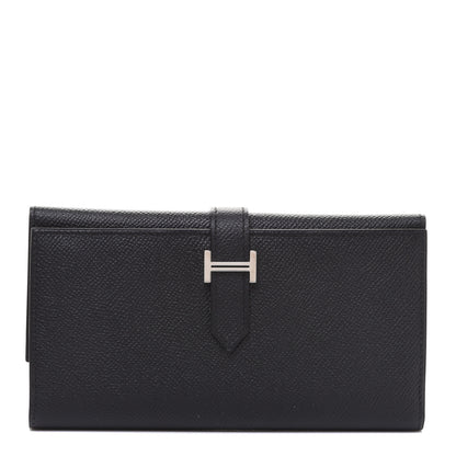 Hermes Epsom Tri-Fold Bearn Wallet Black 1 of 8
