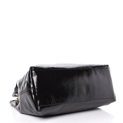 Gucci Patent Medium Soho Chain Shoulder Bag Black 4 of 9