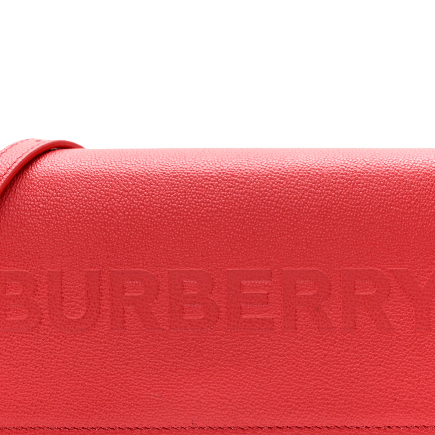 Calfskin Logo Hazelmere Wallet With Detachable Strap Red