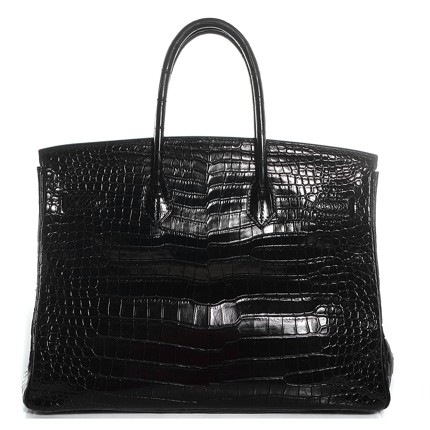 Hermes Matte Porosus Crocodile Birkin 35 Black 7 of 30