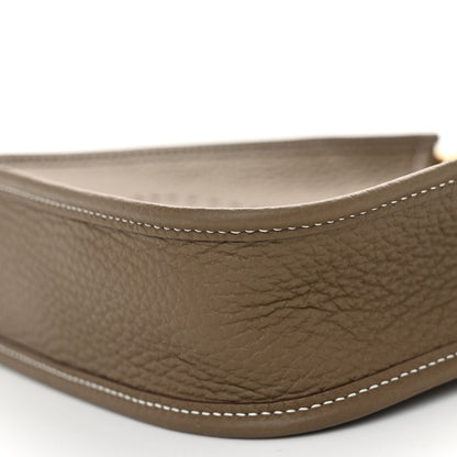 Hermes Taurillon Clemence Amazone Evelyne TPM Etoupe Bleu Indigo 10 of 12