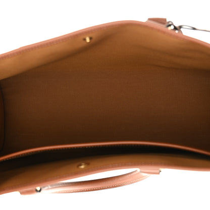 Celine Triomphe Canvas Calfskin Mini Horizontal Cabas Tan 5 of 10