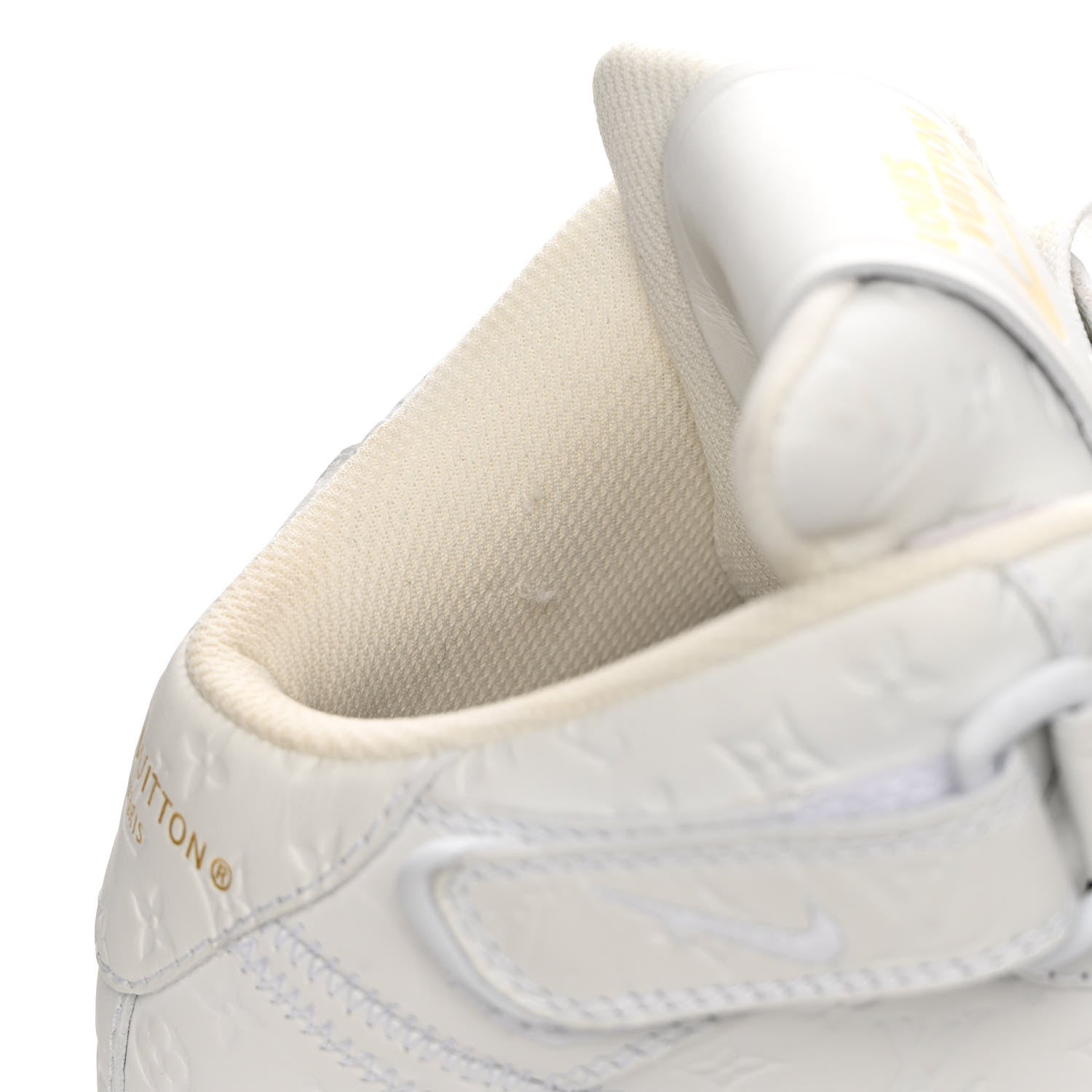 Louis Vuitton X NIKE AIR FORCE 1 Calfskin Monogram Mid Sneakers 7 White 9 of 10