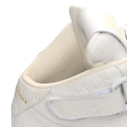 Louis Vuitton X NIKE AIR FORCE 1 Calfskin Monogram Mid Sneakers 7 White 9 of 10