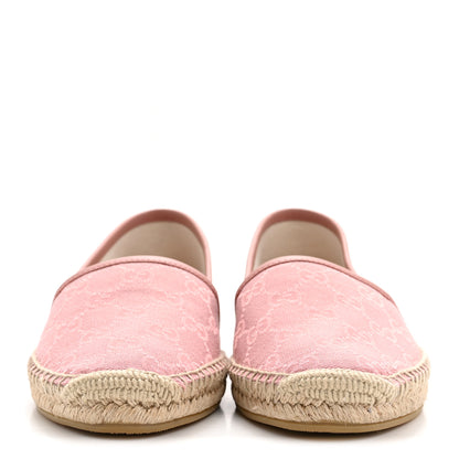 Gucci Monogram Espadrilles 37.5 Soft Pink 6 of 18