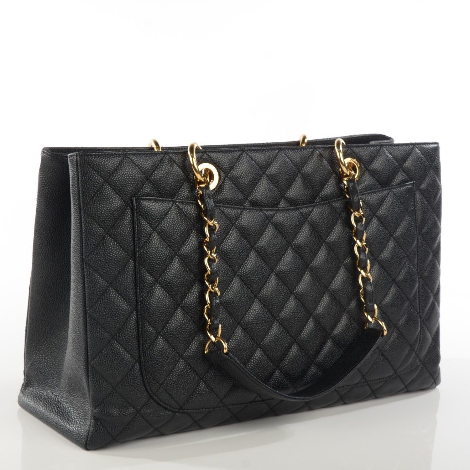 Chanel Caviar Quilted XL Grand Shopping Tote GST Black 3 of 7