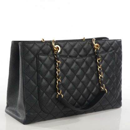 Chanel Caviar Quilted XL Grand Shopping Tote GST Black 3 of 7