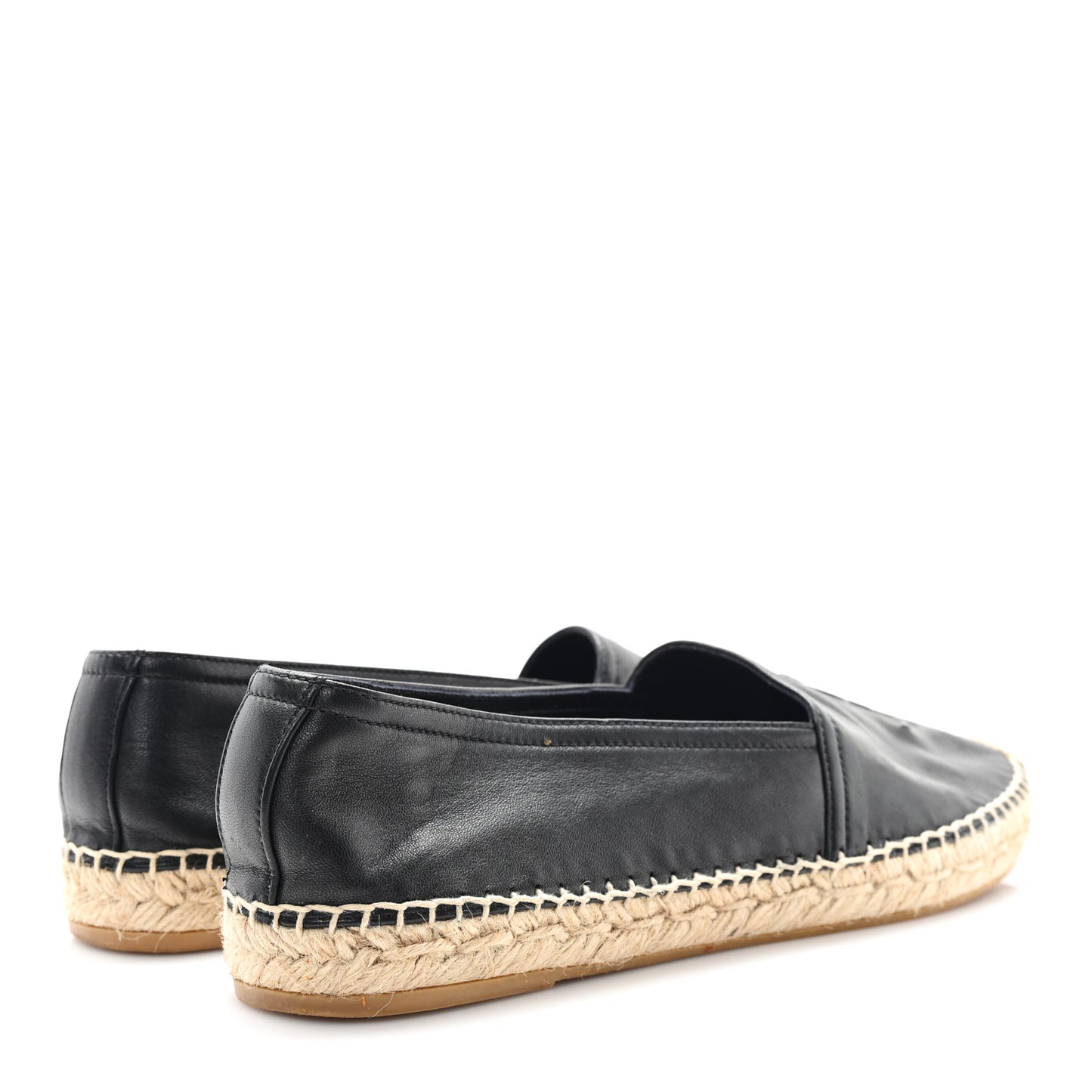 Lambskin Monogram Espadrilles 40 Black