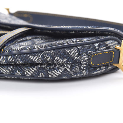 Christian Dior Monogram Mini Saddle Bag Blue 10 of 15