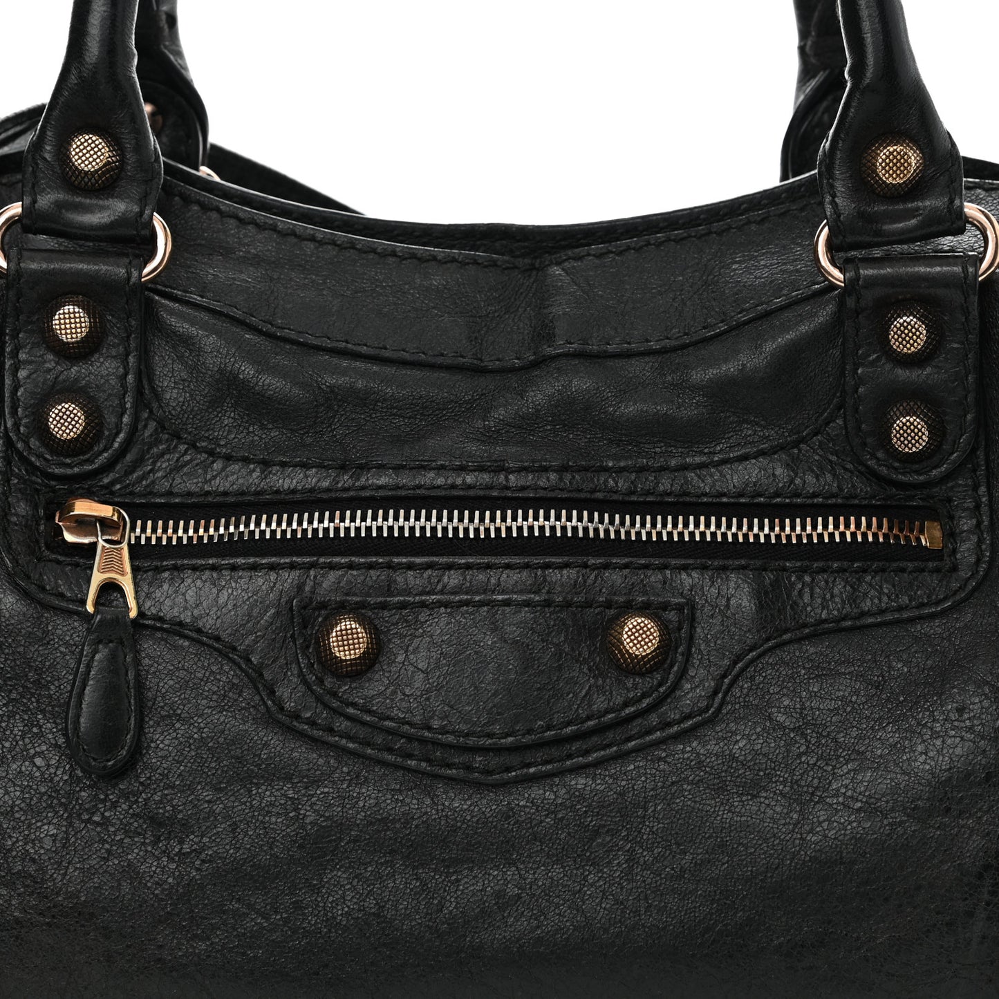 Agneau Giant 12 Rose Gold Hardware Town Black