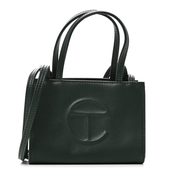 Telfar Vegan Leather Small Shopping Bag Dark Olive 1852173