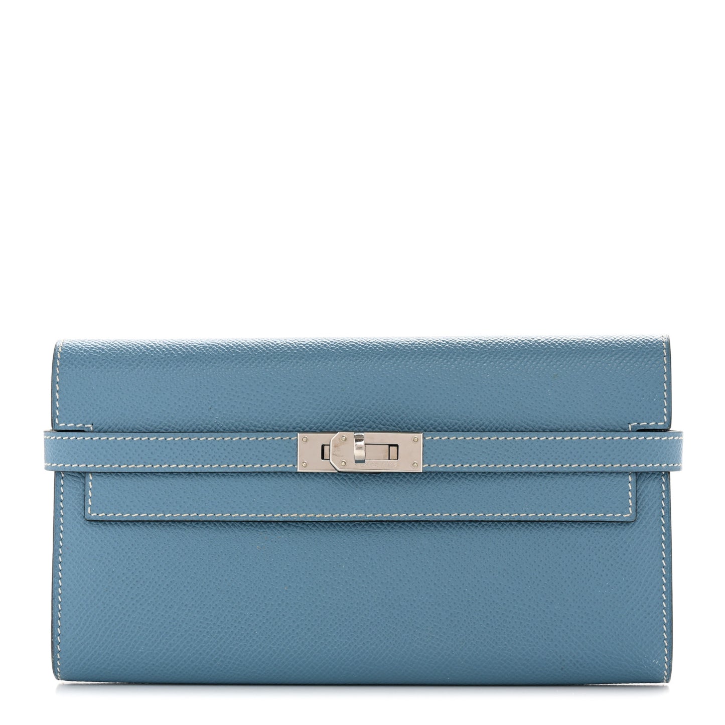 Epsom Kelly Longue Wallet Blue Jean