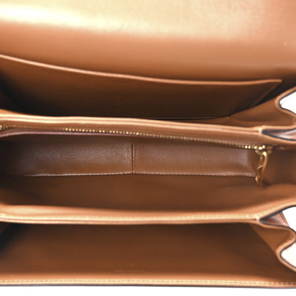 Celine Textile Calfskin Classique Triomphe Bag Natural Tan 5 of 10