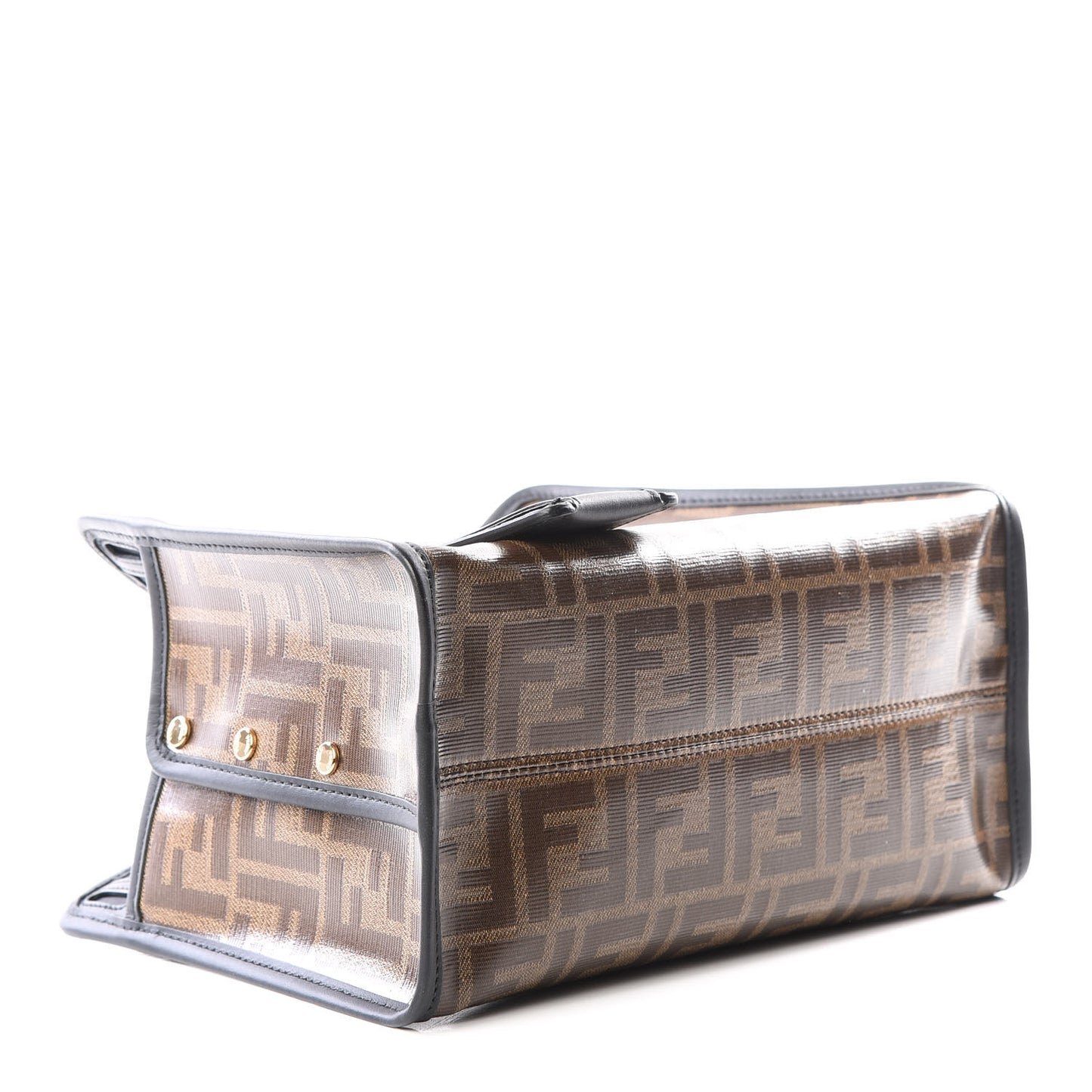 Glazed Fabric Vitello Century FF 1974 Stamp Patch Mini Peekaboo Defender Cover Mogano Panna Black