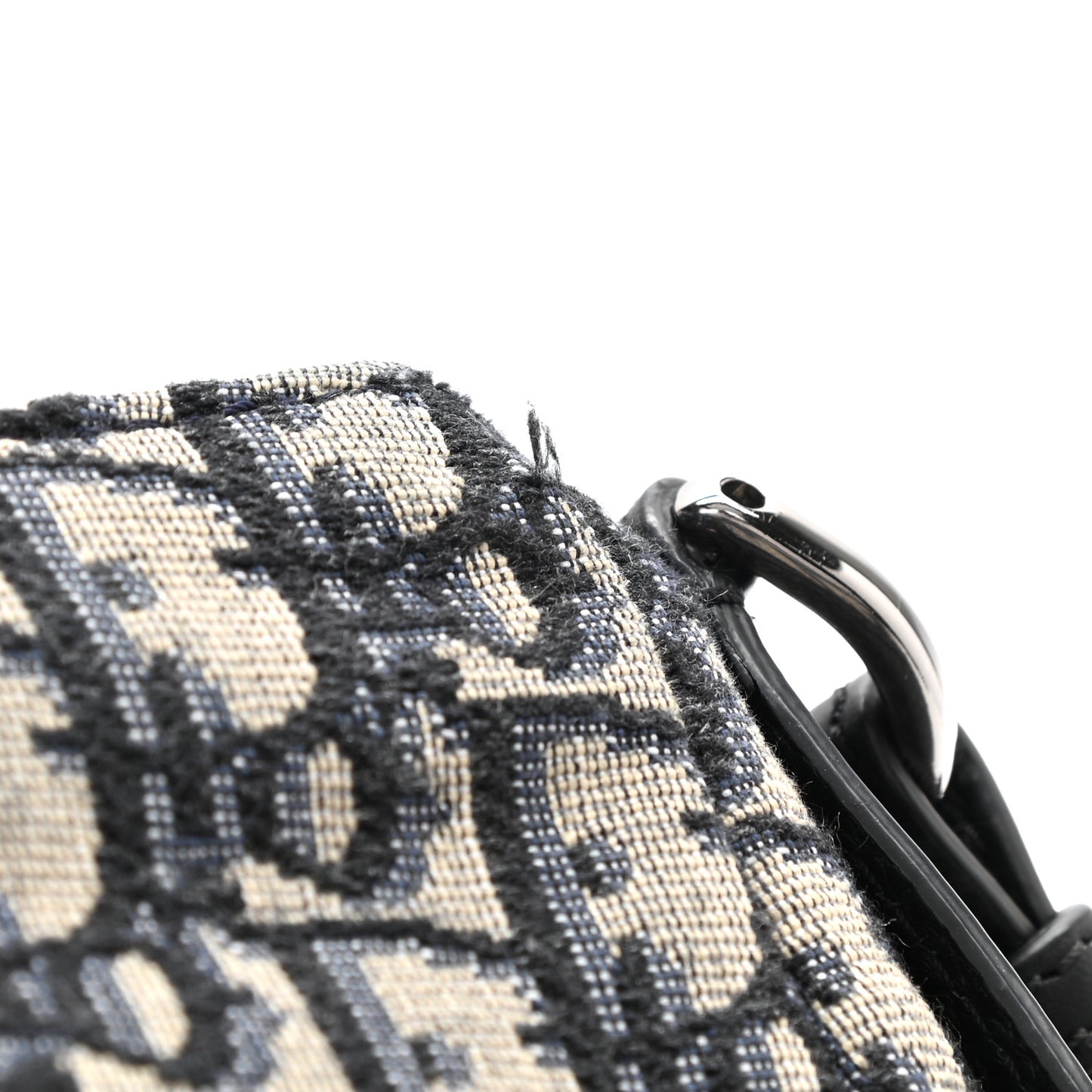 Oblique Mini Soft Saddle Bag Beige Black