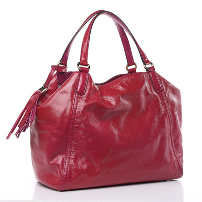 Gucci Vernice Naplack Medium Soho Shoulder Bag Bright Bouganville 3 of 18