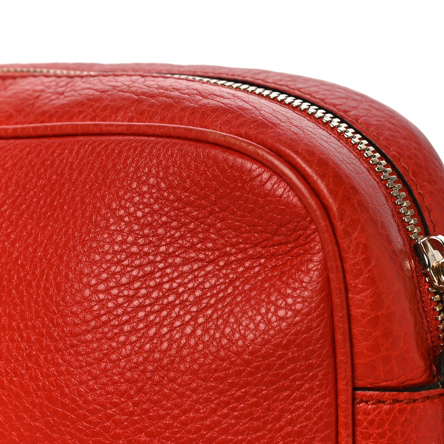 Pebbled Calfskin Small Soho Disco Bag Tabasco Red