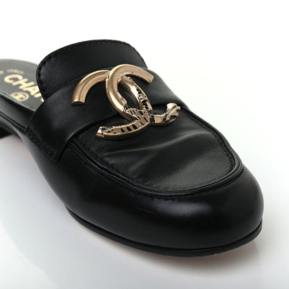 Chanel Lambskin CC Mules 36 Black 15 of 15